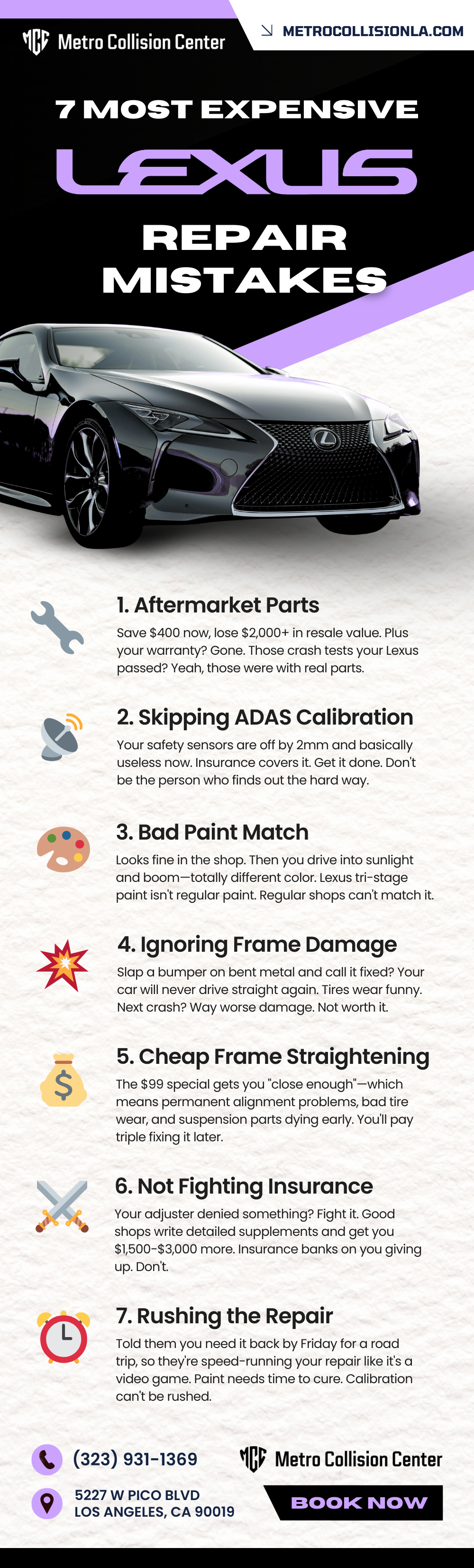 The 7 Most Expensive Lexus Repair Mistakes Infographic